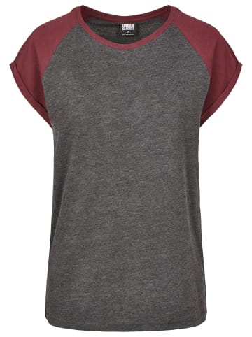 Urban Classics T-Shirts in charcoal/redwine