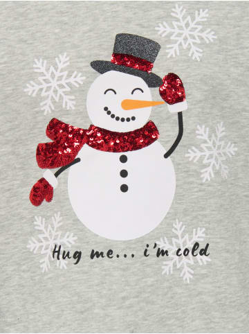 KIDS ONLY Weihnachts-Sweatshirt  KOGYDA in light grey melange