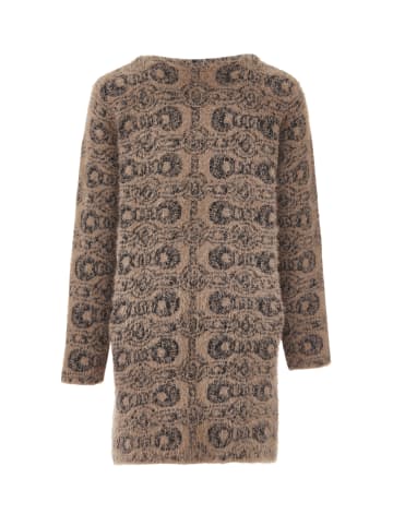faina Damen Strickjacke in Dunkelrosa Schwarz