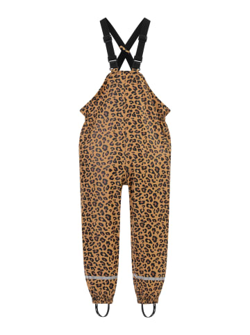 Schmuddelwedda Mädchen Regenhose in Schwarz Beige Leo