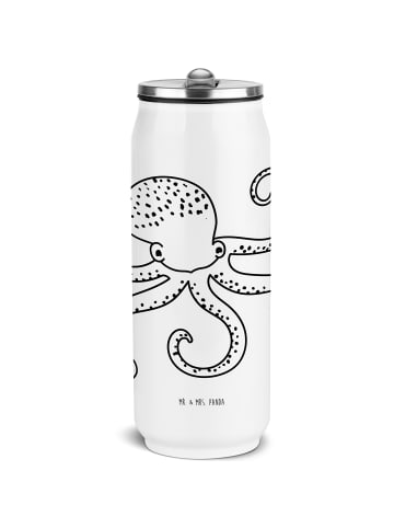 Mr. & Mrs. Panda Sportflasche Tintenfisch ohne Spruch in Weiß