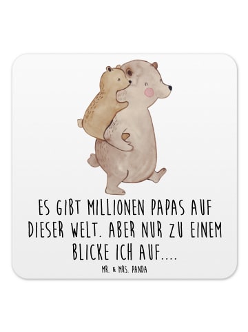 Mr. & Mrs. Panda Untersetzer für Gläser Papa Bär mit Spruch in Weiß