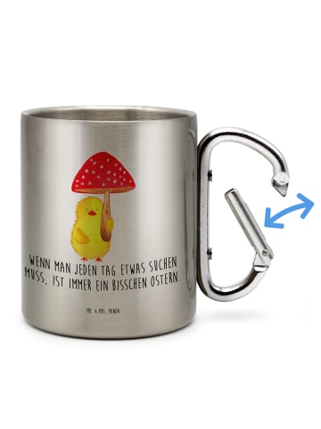 Mr. & Mrs. Panda Kaffeebecher Küken Fliegenpilz mit Spruch in Silber