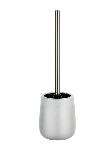 Wenko WC-Garnitur Glimma Silber Keramik, WC-Garnitur Glimma Silber, WC-Garnitur Mod. Glimma Silber in Silber, Griff: Glänzend