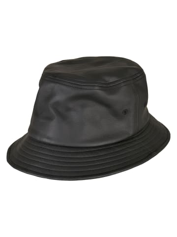  Flexfit  Flexfit Bucket Hat Imitation Leather Bucket Hat in black