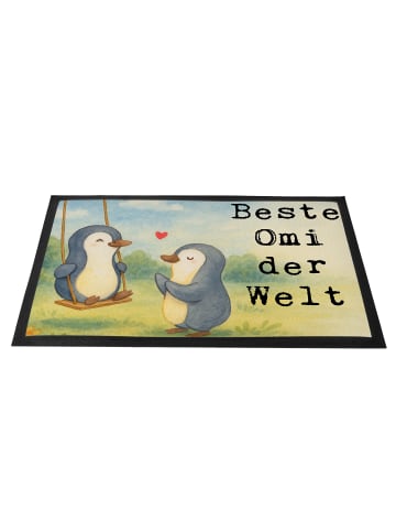 Mr. & Mrs. Panda Eingangsteppich Pinguin Beste Omi der Welt Desi... in Weiß