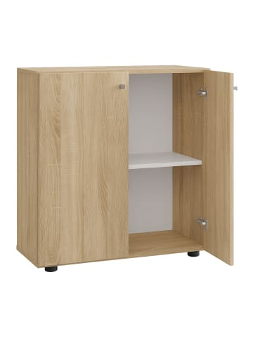 VCM  Büroschrank Bücher Ordner Aktenschrank Lona 2fach in Sonoma-Eiche (Sägerau)