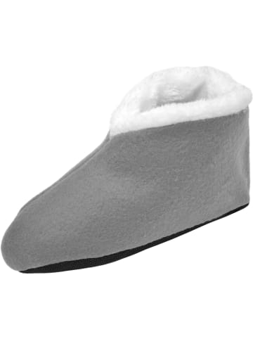 normani Herren-Fleece-Slipper Hausschuhe in Hellgrau