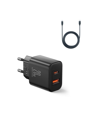 COFI 1453 Wandladegerät  USB-C Kabel  Schwarz in Schwarz