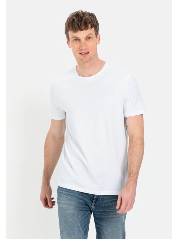 Camel Active Basic T-Shirt aus nachhaltigem Organic Cotton in Weiß