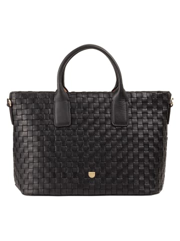 DuDu Jaqueline Shopper Tasche Leder 28 cm in black rose