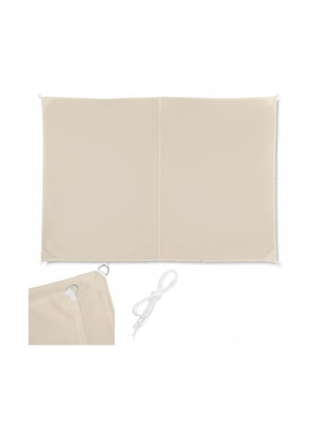 relaxdays Sonnensegel in Beige - (B)400 x (T)500 cm