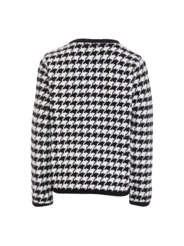 CARNEA Damen Strickjacke in Schwarz Wollweiss