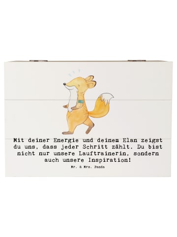 Mr. & Mrs. Panda Geschenkdose Lauftrainerin Inspiration mit Spruch in Weiß