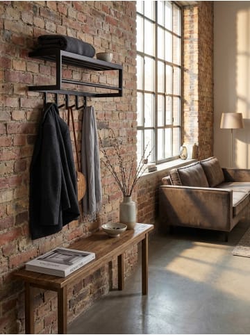 KADIMA DESIGN Wandgarderobe Metall 70x20x20 cm Flurgarderobe mit Ablage,