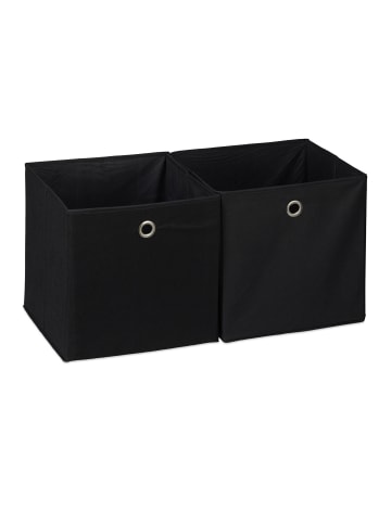 relaxdays 4x Aufbewahrungsbox in Schwarz - (B)30 x (H)30 x (T)30 cm