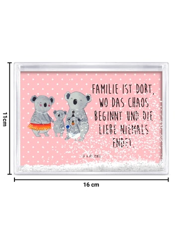 Mr. & Mrs. Panda Bilderrahmen Koala Familie mit Spruch in Rot Pastell