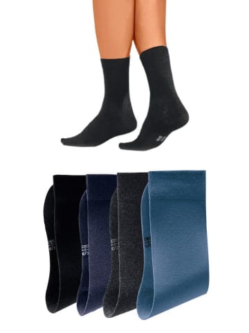 H.I.S Basicsocken in blau, marine, schwarz, dunkelgrau