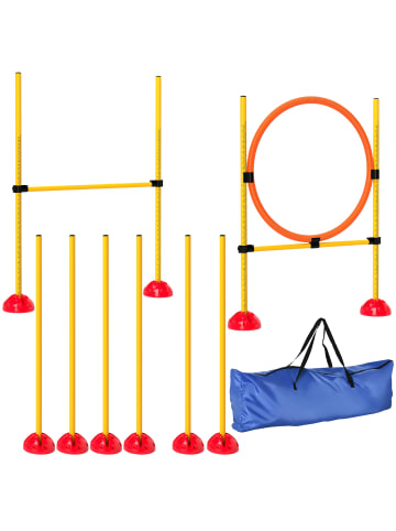 Pawhut Hunde Agility Set Gelb Kunststoff