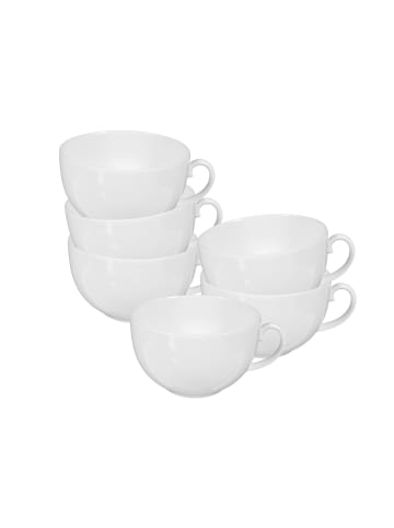 Seltmann Weiden 6er Set Milchkaffeetassen Rondo/Liane in Weiß 0,35 l in weiß