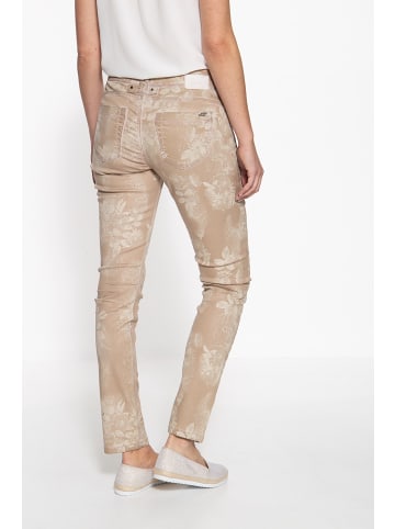 ATT Jeans ATT Jeans ATT JEANS Stretchhose mit Oilwash-Effekt und floralem Muster Zoe in beige