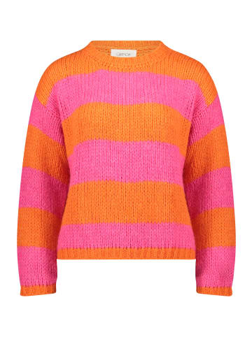 CARTOON Strickpullover mit Rundhalsausschnitt in Orange/Pink