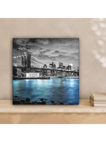 MuchoWow Leinwand Bilder Erleuchtete Brücke