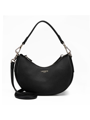 Lacoste Core Essentials Champs Elysees Schultertasche S Leder 24 cm in taupe