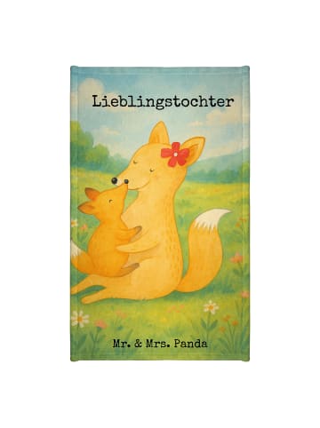 Mr. & Mrs. Panda Gästehandtuch Fuchs Mama Design mit Spruch in Weiß