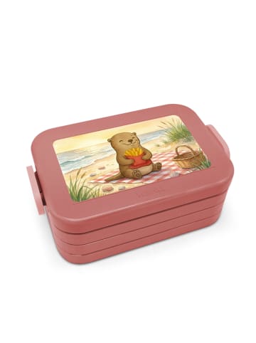Mr. & Mrs. Panda Brotbüchse Otter Pommes Design ohne Spruch in Rot Pastell
