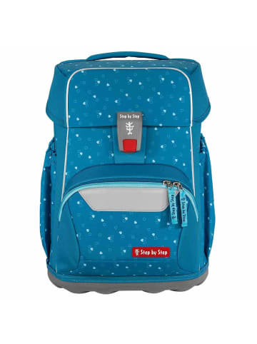 Step by Step Basis - Schulranzen Set 4tlg. (Green Grafics) in Blue Hearts