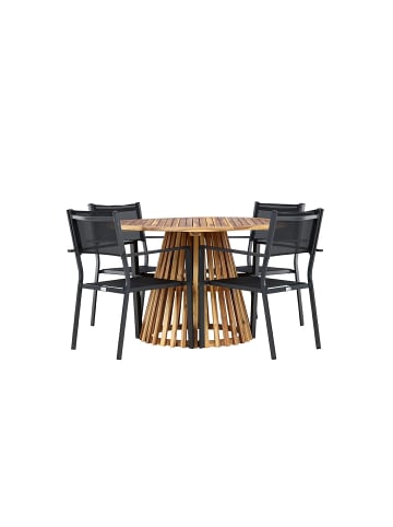 ebuy24 Gartenset Lumpur 5-teilig Natur 120 x 120 cm
