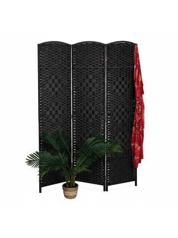relaxdays Paravent in Schwarz - (B)120 x (H)170 cm
