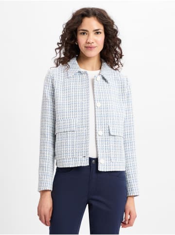 comma Kurzblazer in hellblau weiß