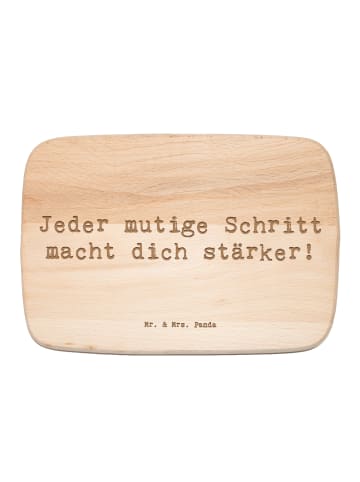 Mr. & Mrs. Panda Holz Schneidbrett Spruch Angst überwinden mit S... in Transparent