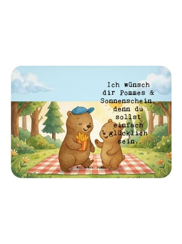 Mr. & Mrs. Panda Magnet Bär Kind Pommes Design mit Spruch in Weiß