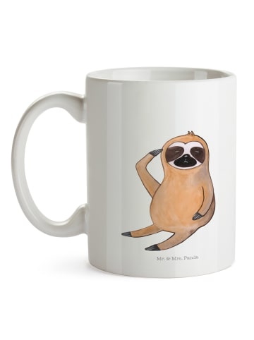 Mr. & Mrs. Panda Kaffeetasse Faultier Vogel ohne Spruch in Weiß