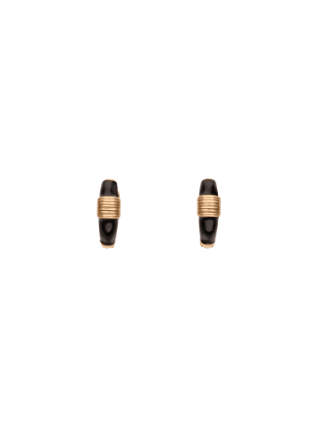 NAEMI Women Earrings in Rose Gold Black