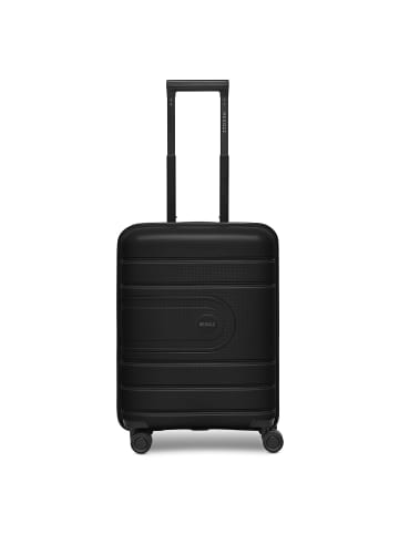 Redolz Essentials 11 4 Rollen Kabinentrolley 55 cm mit Dehnfalte in black