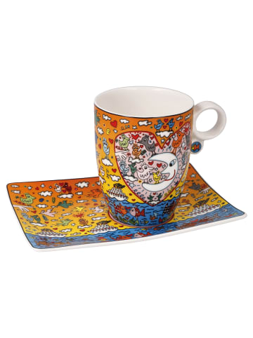 Goebel Künstlertasse mit Untertasse " James Rizzi The Romance of the Sea " in Bunt