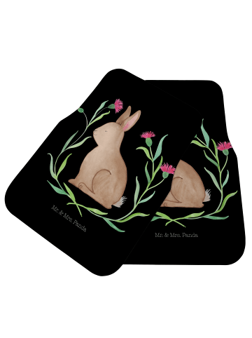 Mr. & Mrs. Panda Fußmatte Auto Hase Sitzen ohne Spruch in Schwarz