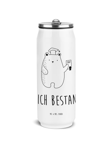 Mr. & Mrs. Panda Getränkedosen Trinkflasche Bär Prüfung mit Spruch in Weiß