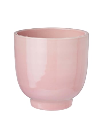 Butlers Blumentopf mit Sockel Ø10 cm GLAZE in Rosa