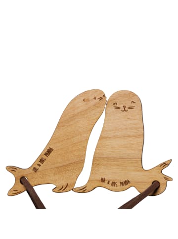 Mr. & Mrs. Panda Schlüsselanhänger Seehund ZweiMenschkeit ohne Spruch in Braun