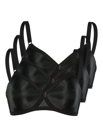 Sassa 3er Pack Soft-BH in Schwarz