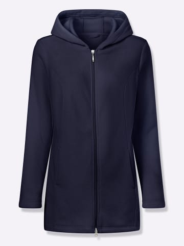 Sieh an! Long-Fleecejacke in marine