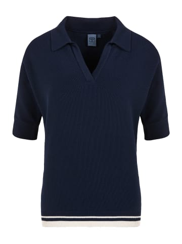 elkline Feinstrick Poloshirt leicht Teed Up in darkdenim - whiteswan