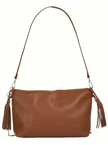 Samantha Look Umhängetasche echt Leder in cognac