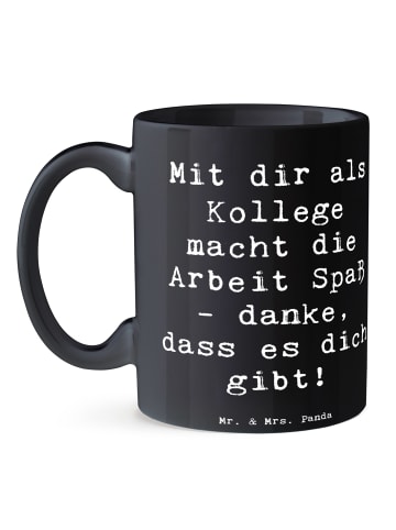 Mr. & Mrs. Panda Tasse Spruch Kollege Freude mit Spruch in Schwarz