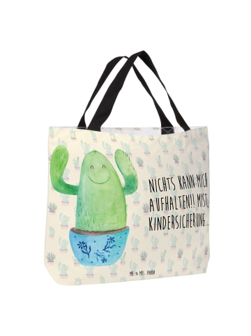 Mr. & Mrs. Panda Shopper Kaktus Happy mit Spruch in Kaktus Grün